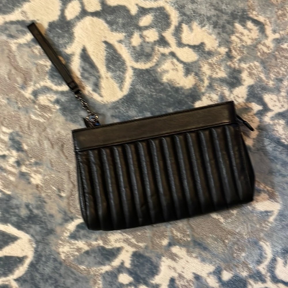 Black Brooks Brothers wristlet clutch